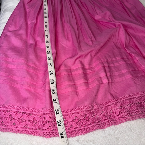 Free People Vibrant Pink Textured Dress Size Large Fully Lined Sleeveless - Picture 16 of 16